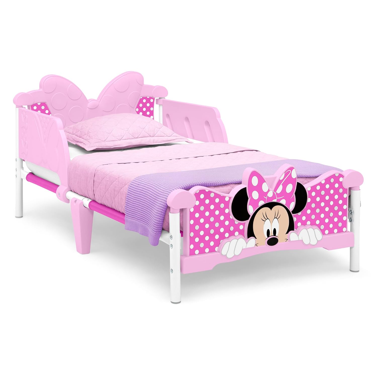 Delta Children Minnie Mouse – Cama infantil 3D, color rosa