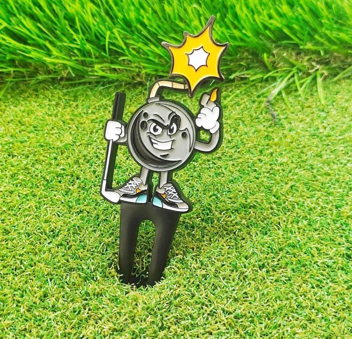 The Mujen Marcador de pelota de golf, marcador de bola de alineación de golf para poner, herramienta de Divot de golf, ayuda de entrenamiento de