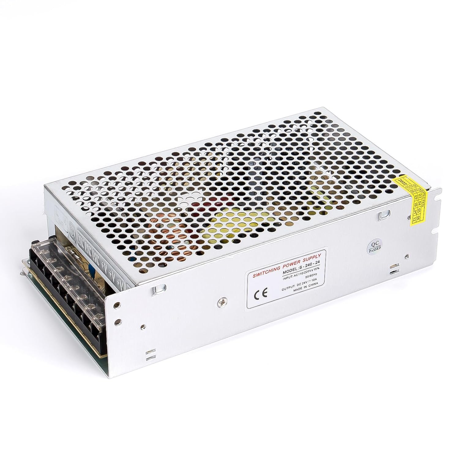 Fuente de alimentación conmutada de 24V 10A 240W DC AC 100V240V a DC-12V Adaptador de corriente, voltaje constante del transformador, adecuado para