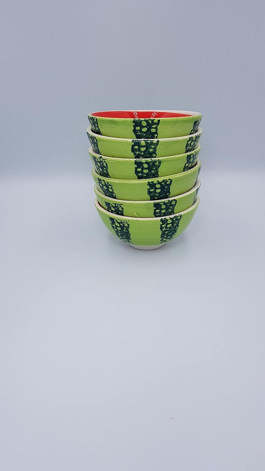 kaira – Lindos cuencos de cerámica pintados a mano con diseño de frutas para aperitivos, helado, condimento, arroz, postre, salsa de soja, cereales