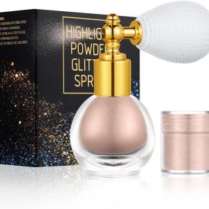 Spray de polvo de purpurina, spray de purpurina corporal brillante para mujeres, spray de polvo suelto resaltador, spray de maquillaje en polvo Spray de polvo de purpurina, spray de purpurina corporal brillante para mujeres, spray de polvo suelto resaltador, spray de maquillaje en polvo