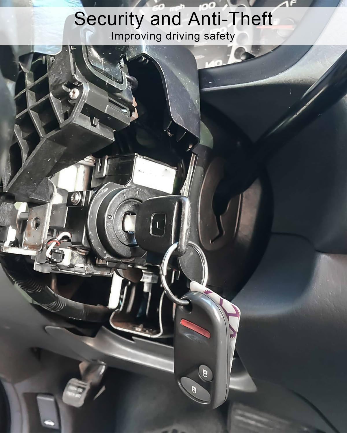 Interruptor de cilindro de bloqueo de encendido con 2 llaves apto para Kia Rio 2013-2017 Kia Optima 2011 2012 2013 2014 2015, reemplazo 81900-1WK00