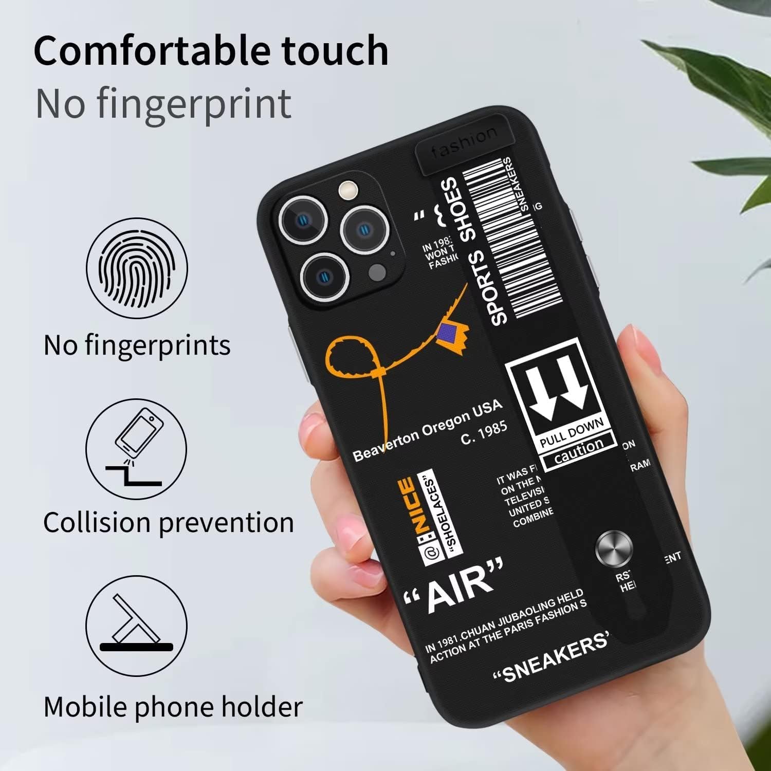 Funda compatible con iPhone SE 20223rd2020, iPhone 87 con correa de pulsera, zapatos deportivos Cool Off, estilo de marca, creativo, letras blancas