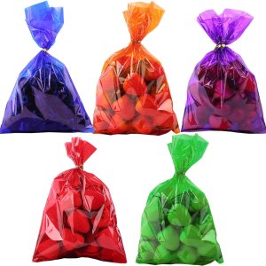 Morepack Bolsas de celofán de colores para el Día de la Madre, 6 x 9 pulgadas, 100 bolsas de celofán coloridas con 100 lazos giratorios, bolsas de Morepack Bolsas de celofán de colores para el Día de la Madre, 6 x 9 pulgadas, 100 bolsas de celofán coloridas con 100 lazos giratorios, bolsas de