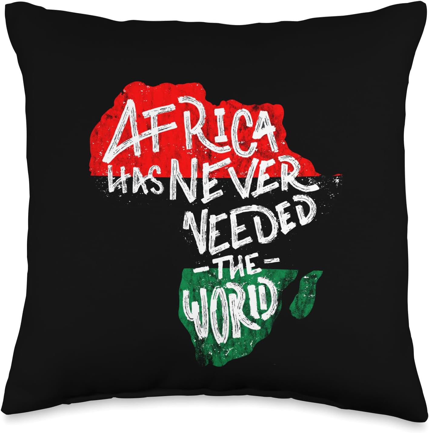 Black History Never Needed The World Pan African UNIA Flag Throw Pillow, 16×16, Multicolor