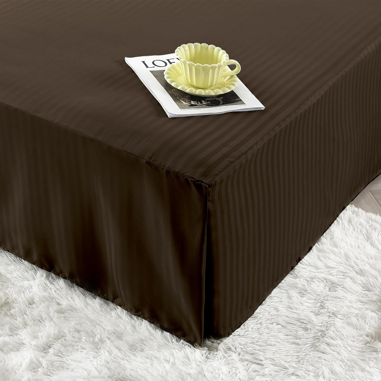 Falda de cama envolvente con volantes