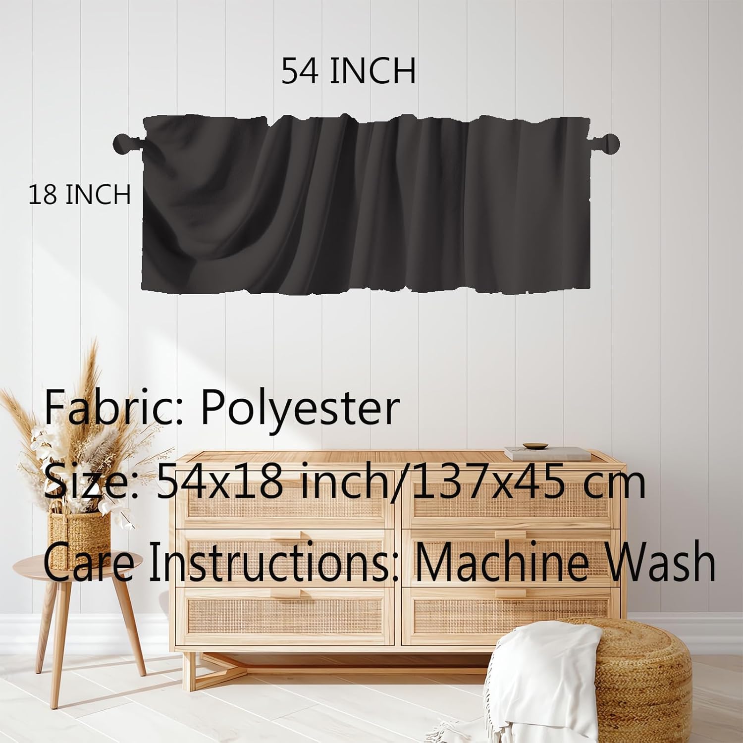 Cenefas geométricas de azulejos de Marruecos para ventanas, cenefas de cortina modernas con bolsillo para cortinero, tratamientos de ventana para