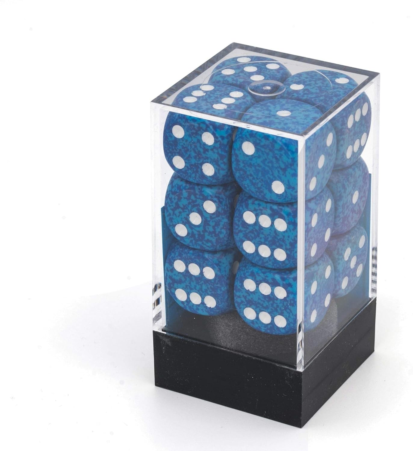 Chessex DND – Juego de dados poliédricos de plástico con agua moteada de 0.63 pulgadas, Dungeons and Dragons, incluye 12 dados  D6 (CHX25706)
