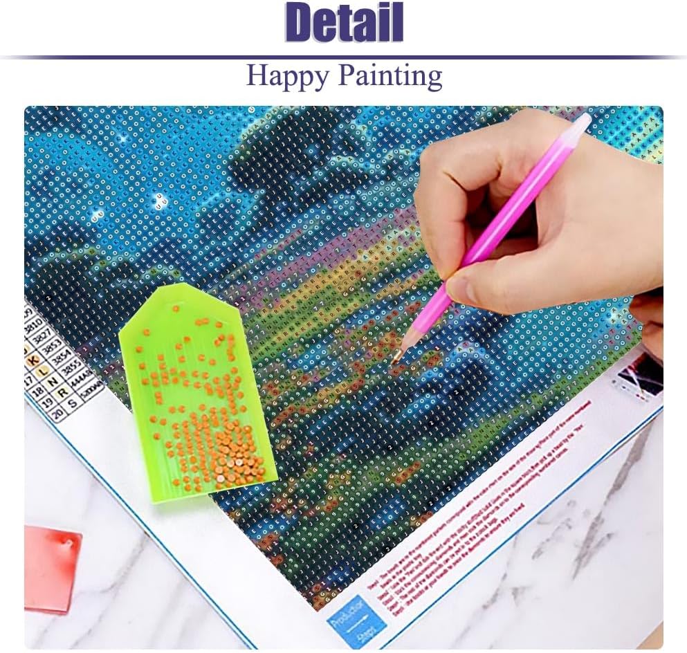 pchmcu Árbol de pintura de diamantes 5D, kit de pintura de diamantes grandes para adultos, arte de diamantes de imitación de cristal de diamantes de
