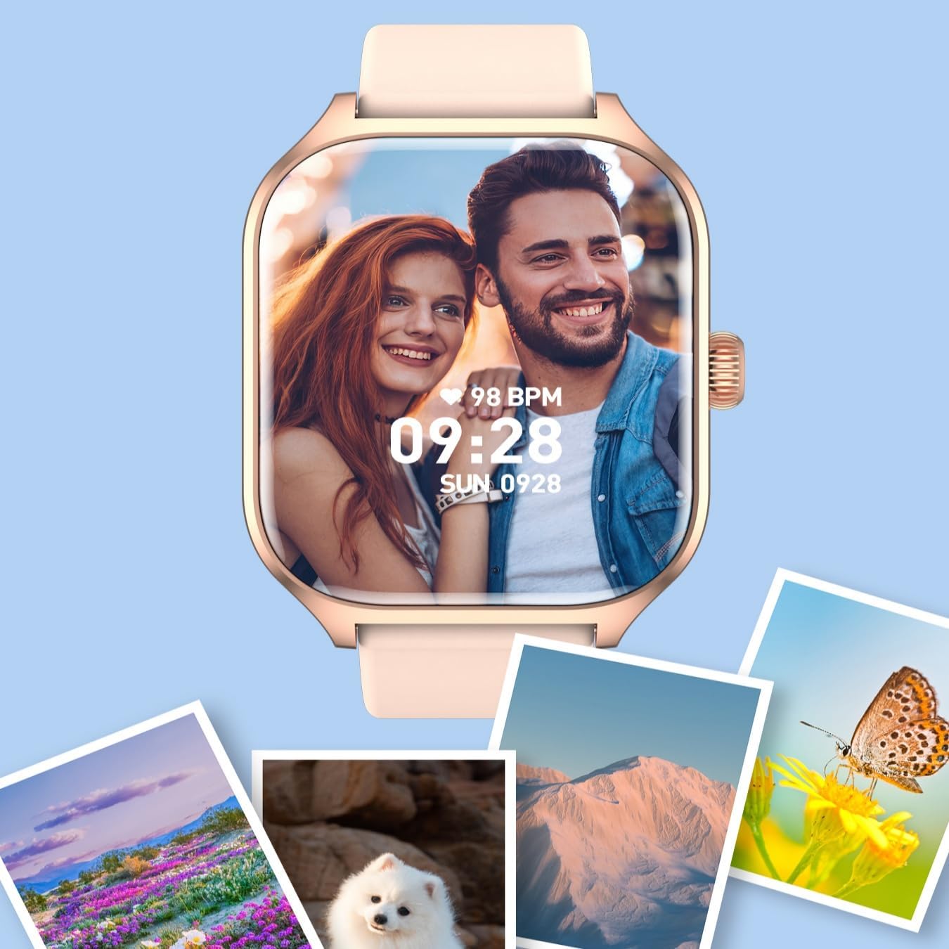 AERXHF Reloj inteligente con rastreador de actividad física para mujer, reloj para iOS y Android (respuestahacer llamadas) de 2.01 pulgadas, IP68,