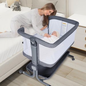 TODEFULL Cuna para bebé con ruedas, fácil de plegar portátil, para recién nacidos, con cesta de almacenamiento, cuna de viaje infantil de malla de TODEFULL Cuna para bebé con ruedas, fácil de plegar portátil, para recién nacidos, con cesta de almacenamiento, cuna de viaje infantil de malla de