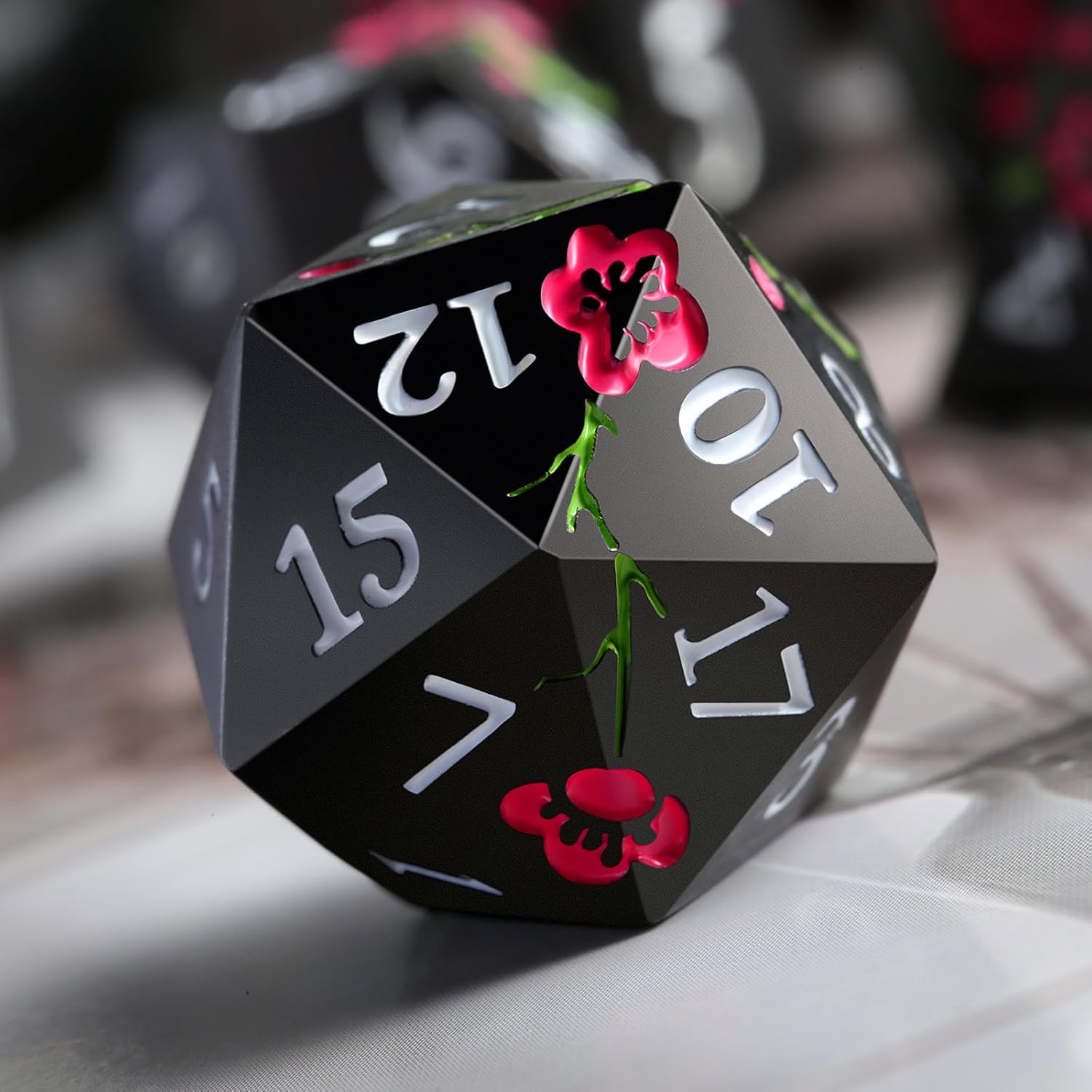 DNDND – Juego de dados de metal D&D, 7 piezas de dados metálicos para DND con una caja de regalo magnífica para juego de mesa de Calabozos y