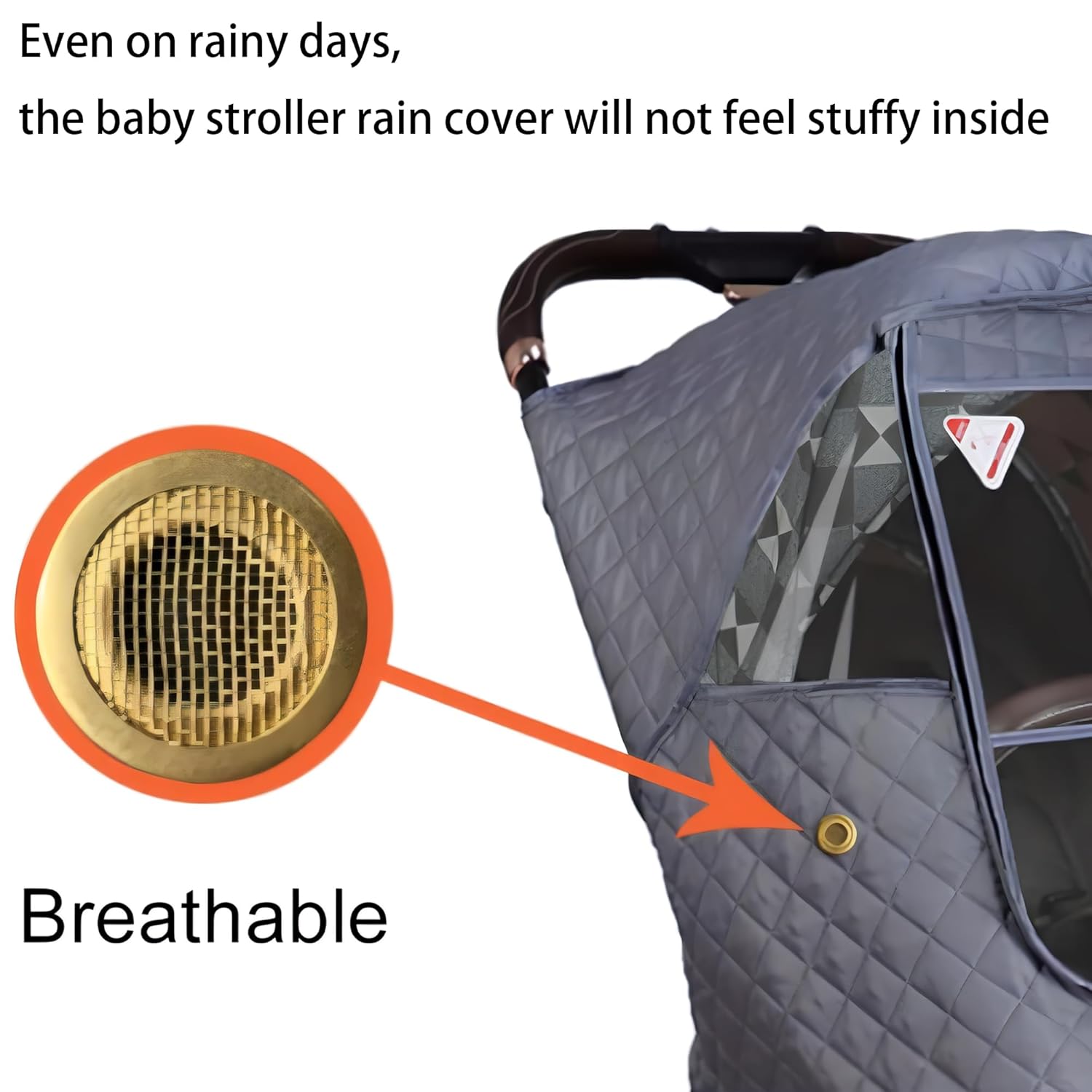 LURBABYPER Funda de lluvia para cochecito, accesorio universal para cochecito, protector contra la intemperie para el viento, nieve, polvo, solo se