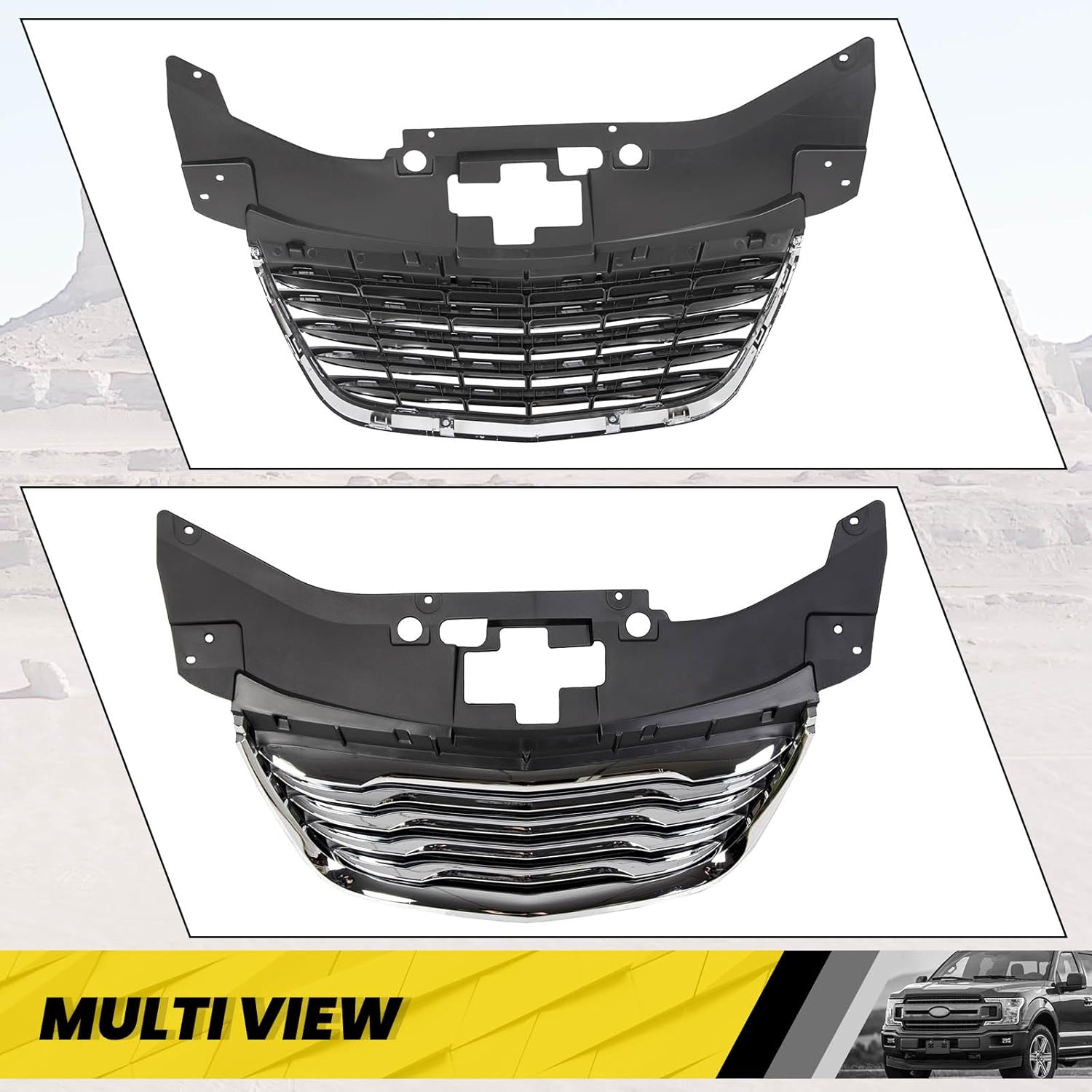 KUAFU Rejilla de parachoques para radiador delantero compatible con Chrysler 200 2011-2014 de repuesto para 68082050AE, CH1200353, 13999AOE Grill