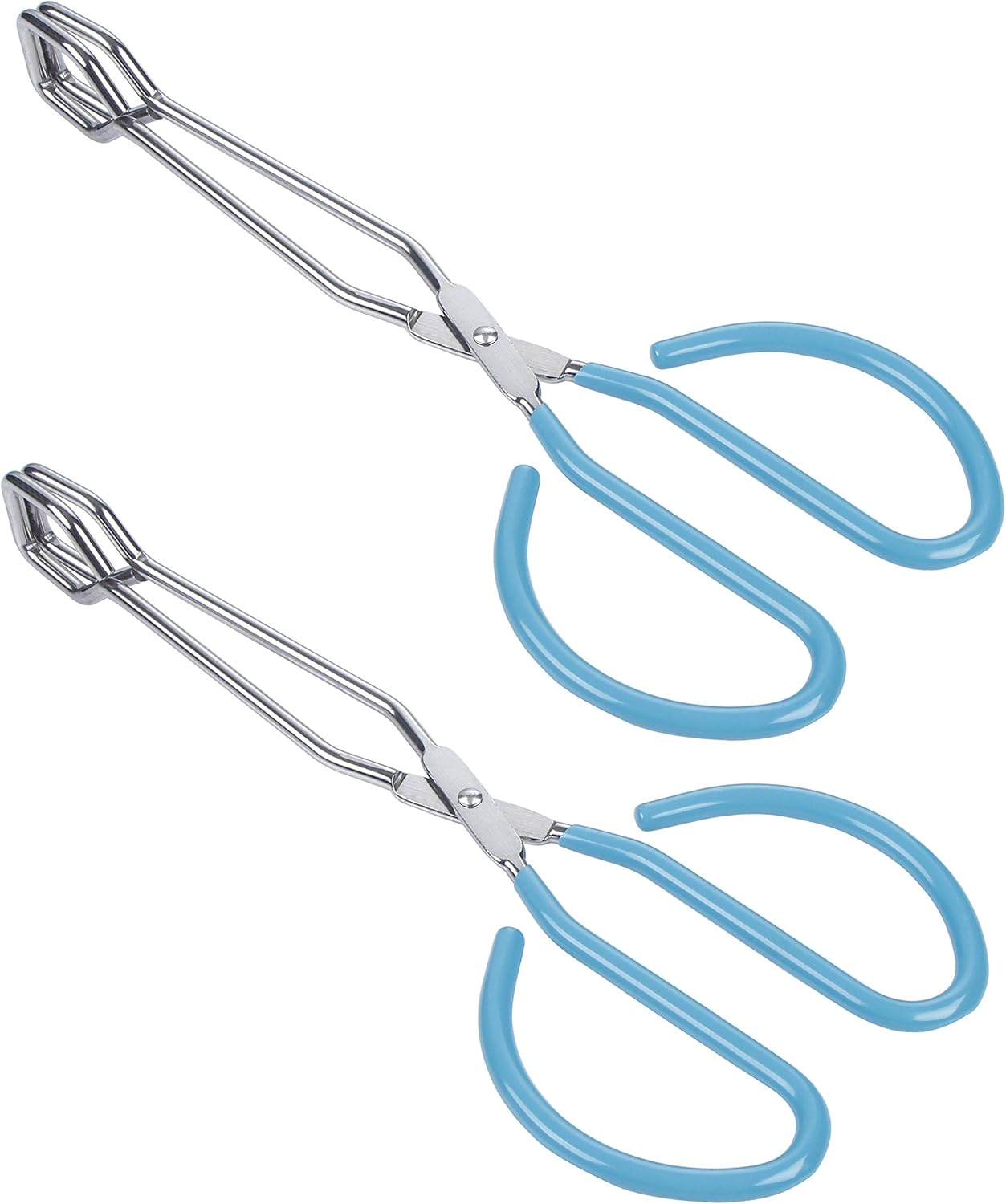 MSY BIGSUNNY – Pinzas de tijera de acero inoxidable de 10 pulgadas, pinzas para alimentos de cocina con mango antideslizante, agarre cómodo, pinzas