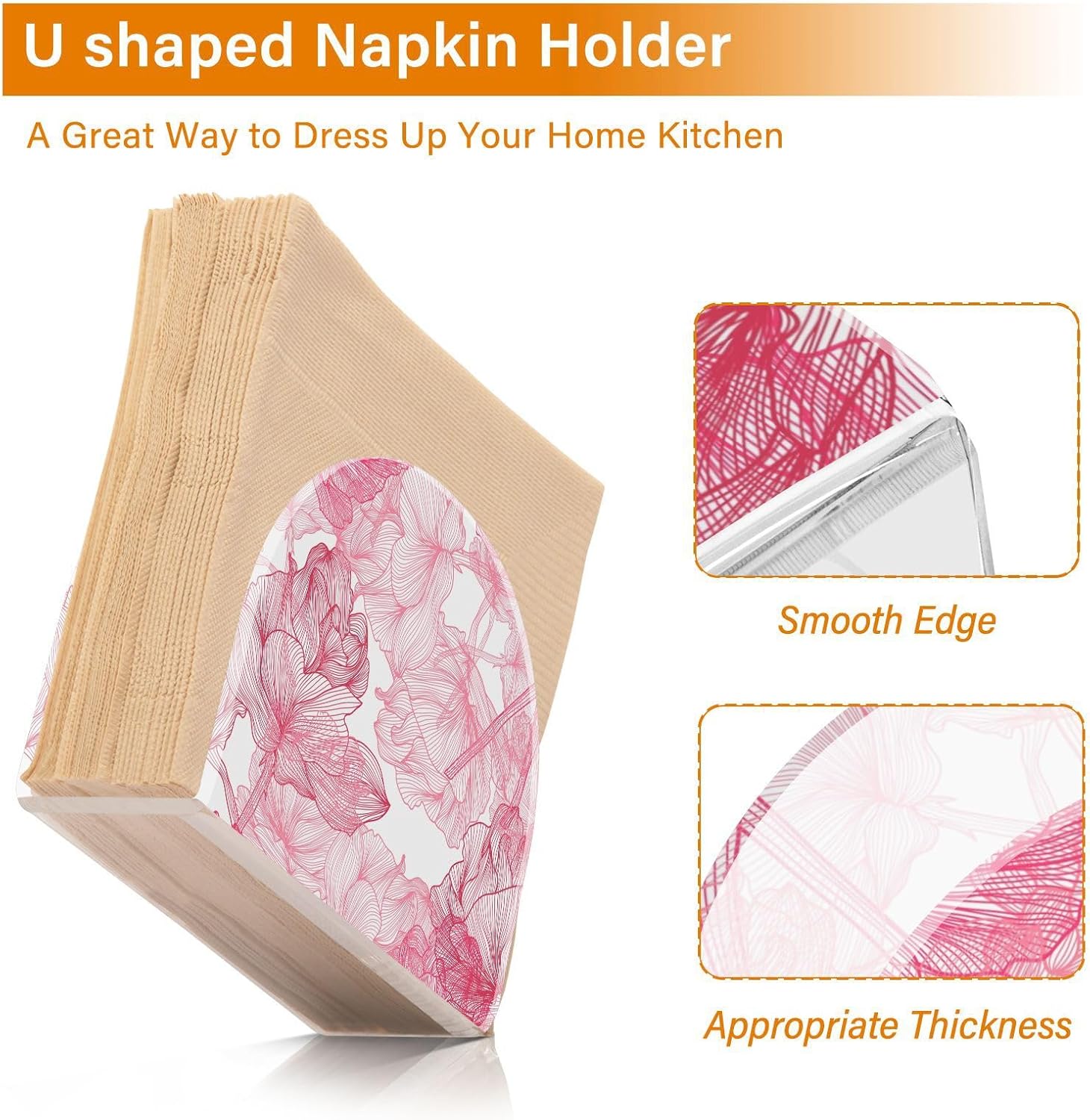 Servilletero de acrílico  Soporte para toallas de papel en transparente  Moderno soporte decorativo para servilletas de invitados para el hogar,