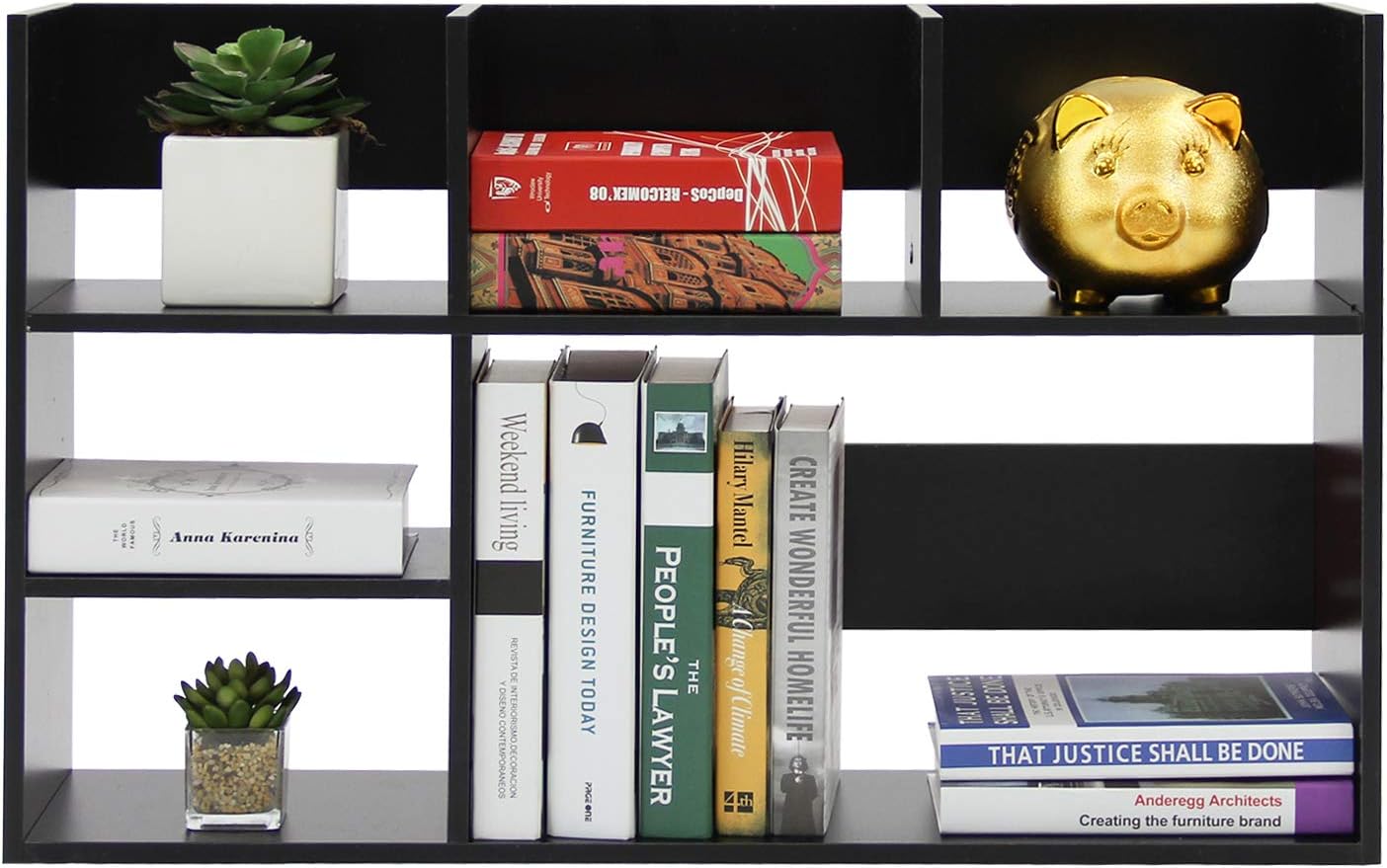 TY ARTS & CULTURE – Organizador de almacenamiento de escritorio de madera, multiusos, estantería de escritorio, estante grande, estante de encimera,