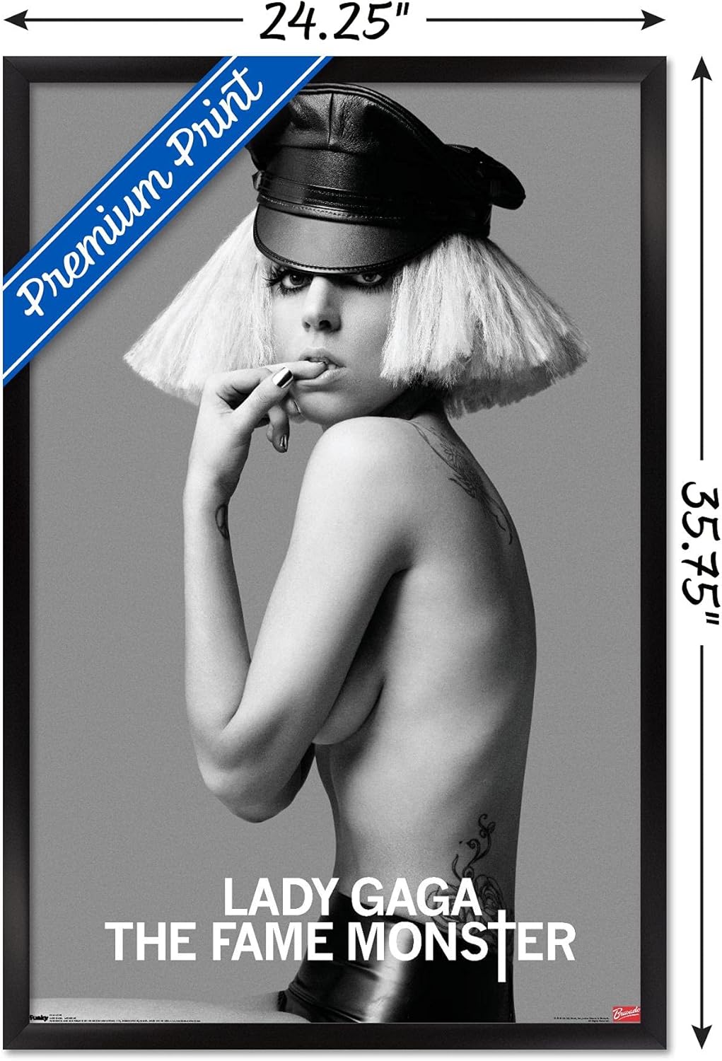 Trends International Lady Gaga – Póster de pared de monstruo, 22.375 x 34 pulgadas, versión enmarcada en negro