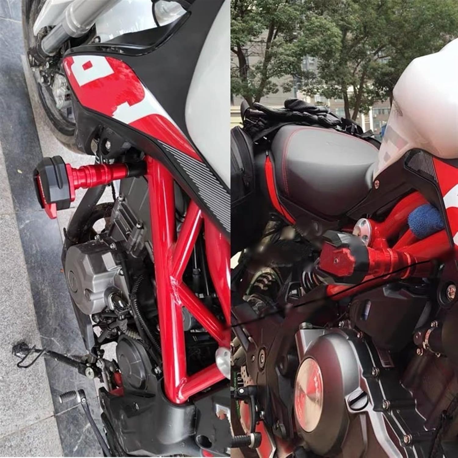 Motorcycle Accessories Falling Protection Frame Slider Fairing Guard Anti Crash for MT-03 MT03 MT 03 2015 2018 Regulator (Color  Silver)