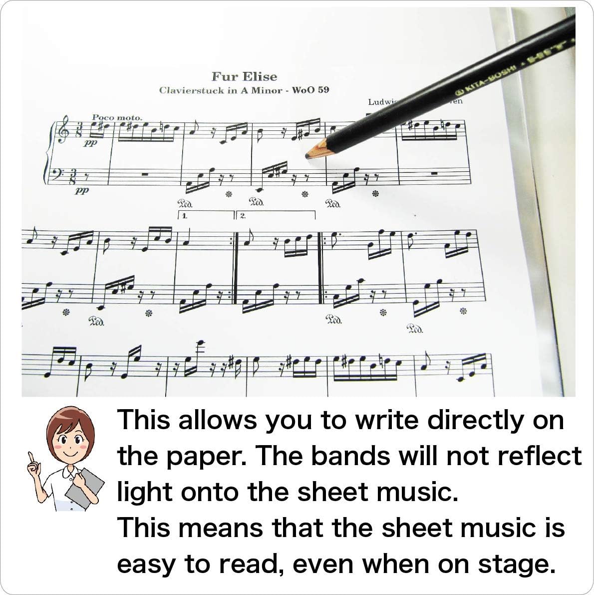 FILE PLUS DO – Carpeta para músicos, carpeta de partituras, carpeta de banda, escribible, encuadernada en espiral, tamaño carta de EE. UU.A4, 30
