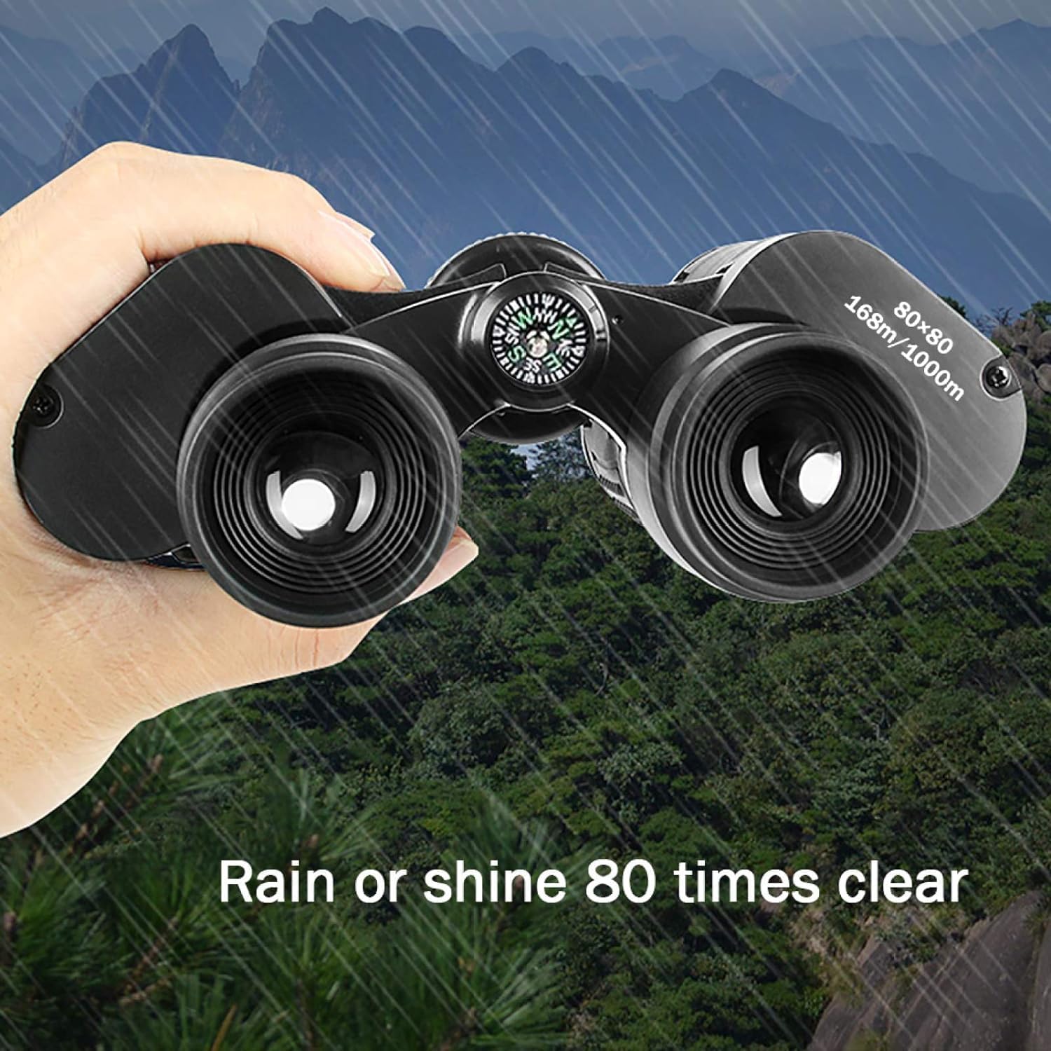 Pequeños telescopios para adultos 80×80 HD potentes prismáticos al aire libre observación de aves telescopio óptico para senderismo al aire libre