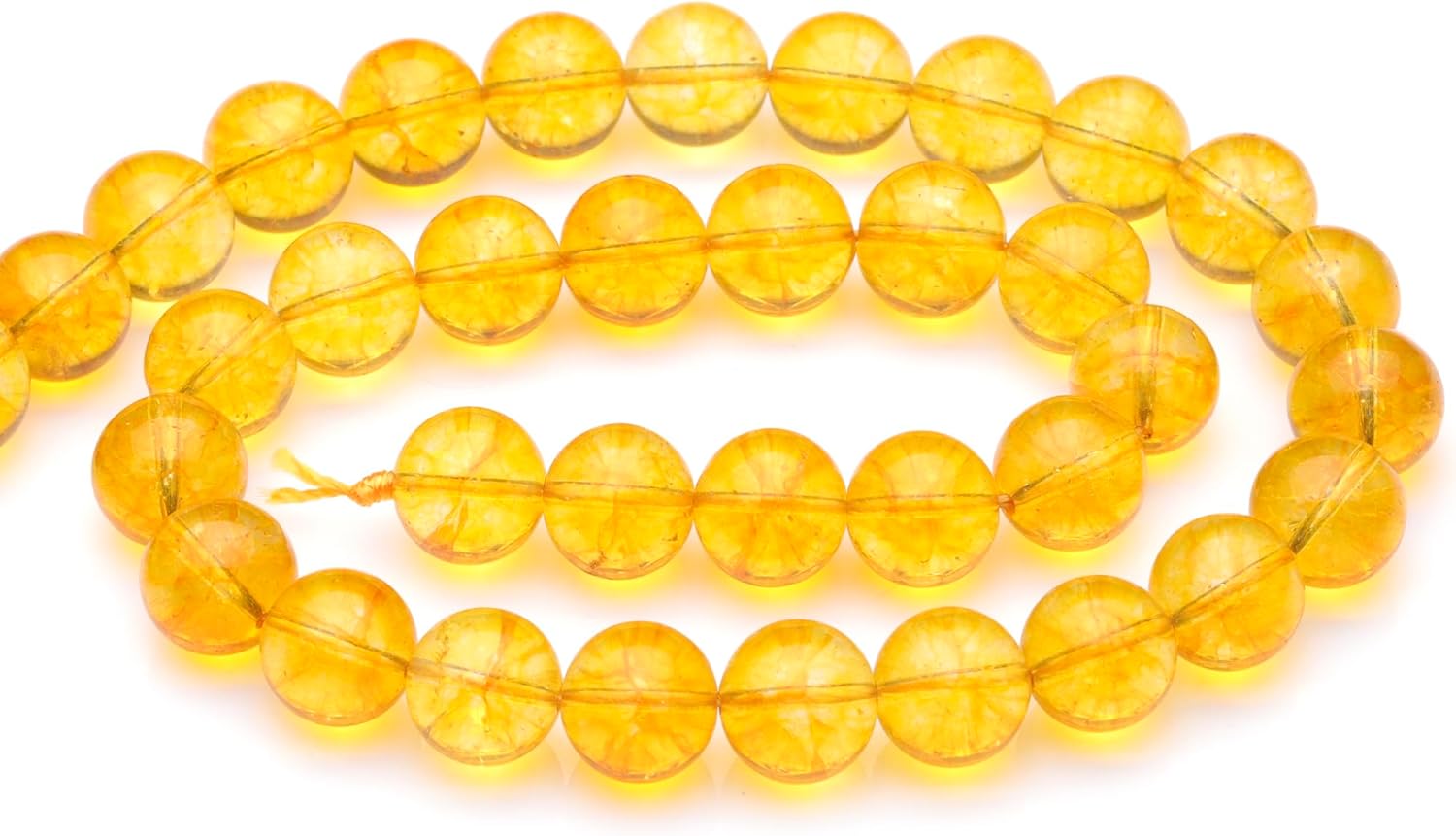 Youngbling Cuentas de cristal natural para la fabricación de joyas, cuentas redondas pulidas de citrino de 0.315 pulgadas (0.315 in), cuentas rojas