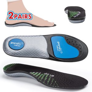 2 pares 4 piezas Plantillas de zapatos para aliviar la fascitis plantar, plantillas de arco alto flexibles de apoyo para hombres y mujeres, para 2 pares 4 piezas Plantillas de zapatos para aliviar la fascitis plantar, plantillas de arco alto flexibles de apoyo para hombres y mujeres, para