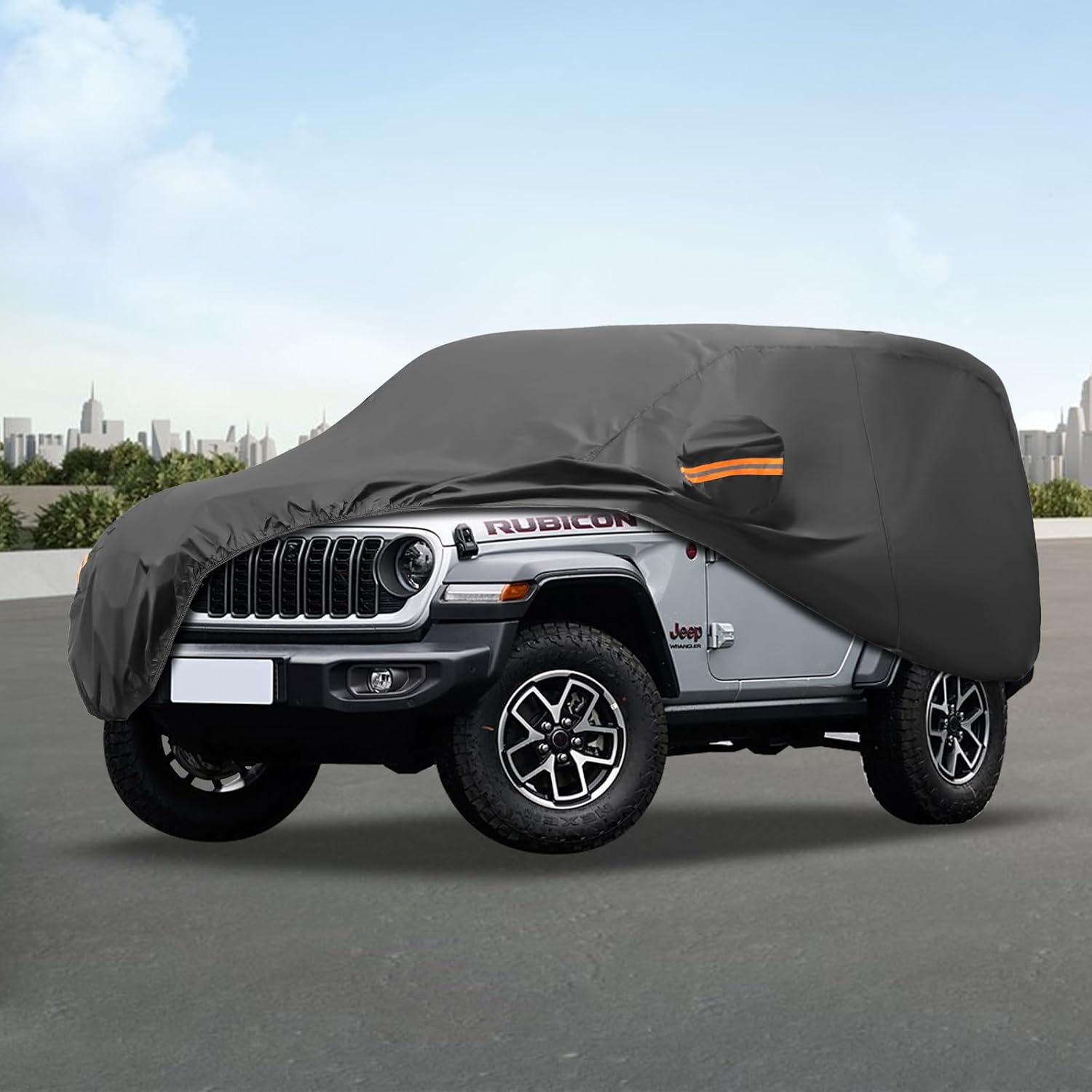 MORNYRAY Compatible con Jeep Wrangler de 2 puertas, ajuste personalizado JK JL TJ YJ CJ, impermeable para exteriores, lluvia, nieve, granizo con