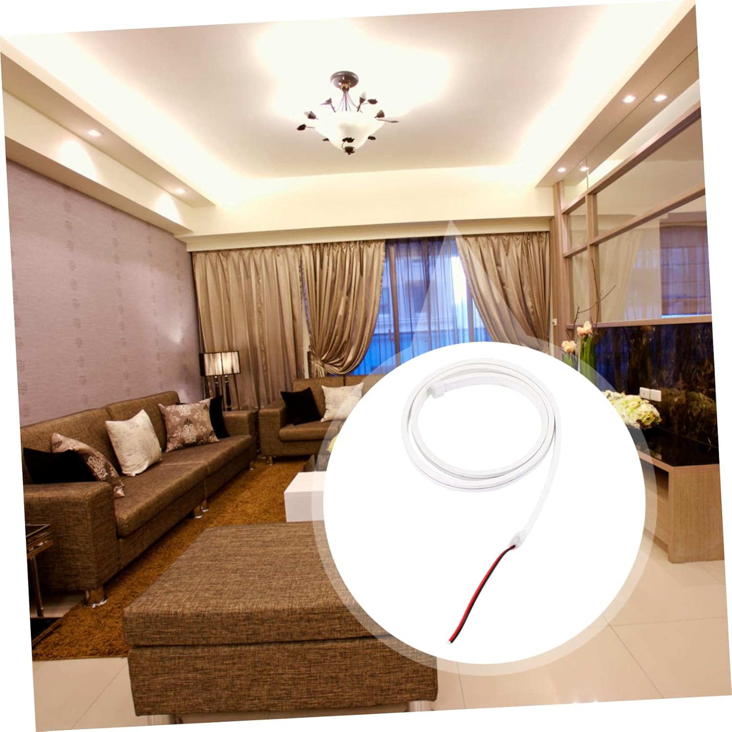 LABRIMP Tiras de luz LED 4 unids LED DIY tira cortable DC neón para luces de arte letreros de arte flexible decorativo V luz pared LED tira de luz