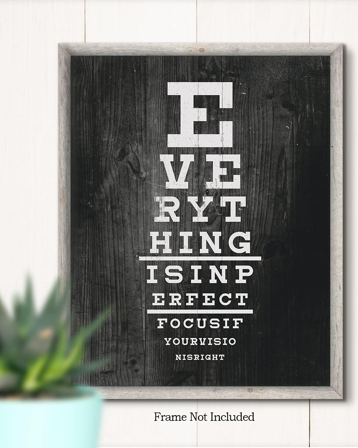 Govivo Everything Is In Perfect Focus – Impresión artística de pared con cita motivacional, impresión de decoración de pared, póster o lienzo para