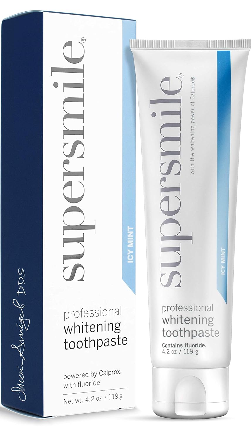 Supersmile Pasta dental blanqueadora profesional con flúor – Potente blanqueamiento sin sensibilidad