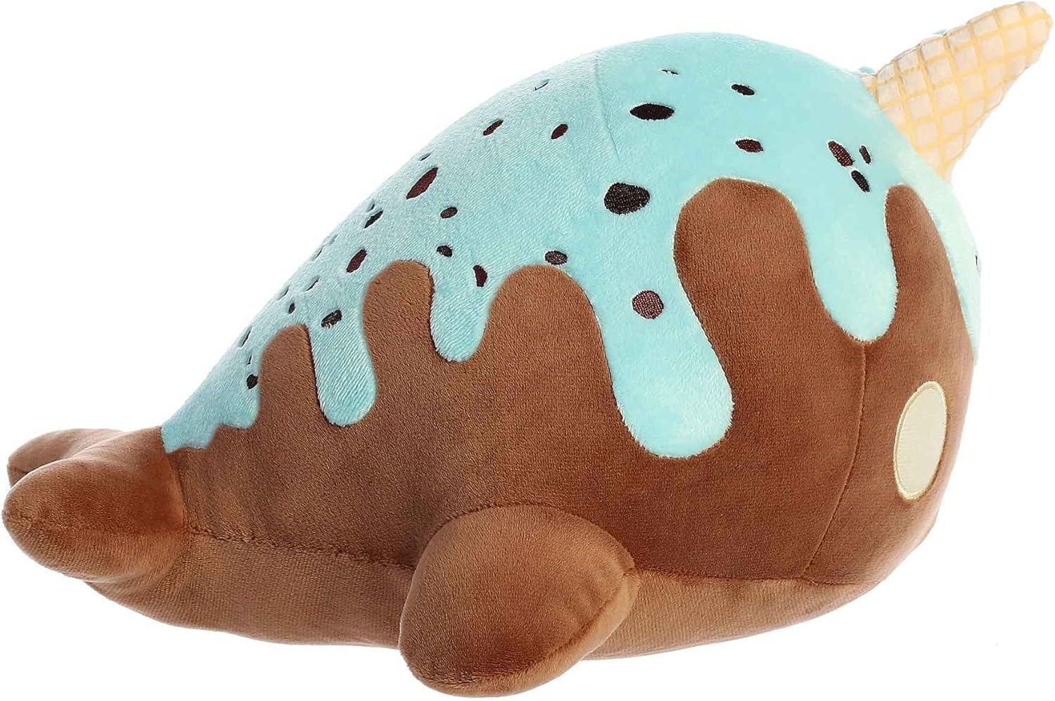 Aurora Enchanting Tasty Peach Mint Chocolate Nomwhal – Animal de peluche con diseño brillante y colorido – Peluche de pieza de exhibición, color