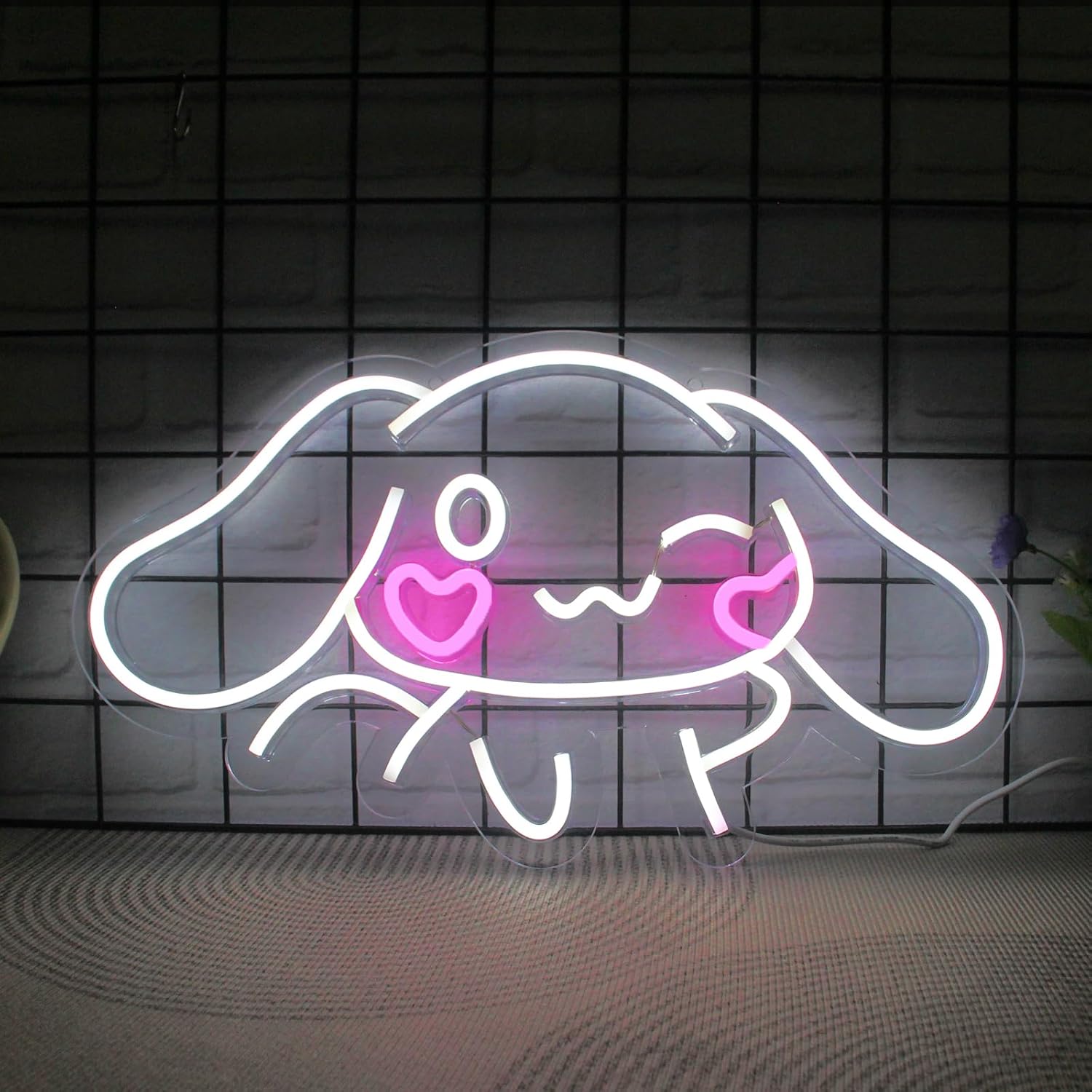Cinnamoroll – Letrero de neón de anime para decoración de pared, luz LED Cinnamoroll, decoración de habitación, luz de neón japonesa, regalo para