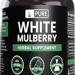 Pure Original Ingredients Morera blanca (365 cápsulas) sin magnesio o rellenos de arroz, siempre puro, verificado por laboratorio Pure Original Ingredients Morera blanca (365 cápsulas) sin magnesio o rellenos de arroz, siempre puro, verificado por laboratorio