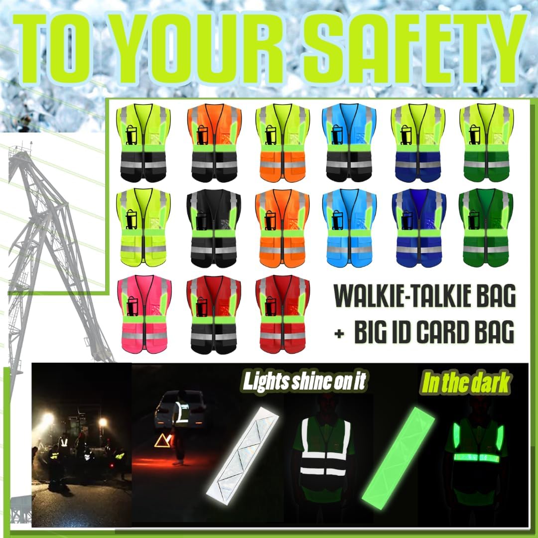 YOWESHOP El chaleco reflectante de la seguridad de la alta visibilidad modifica el uniforme al aire libre del trabajo