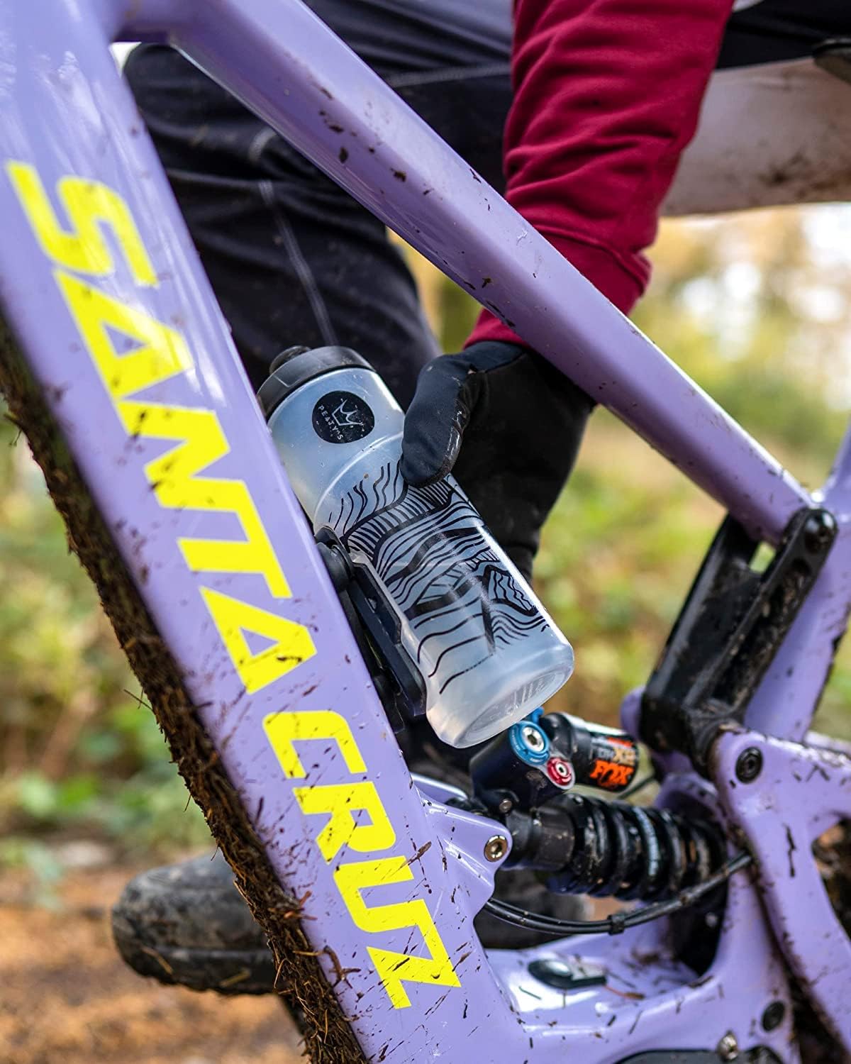 Peaty’s Fidlock Lockin – Botella de agua magnética para bicicleta, topoahumado, 20.3 fl oz 20 oz.