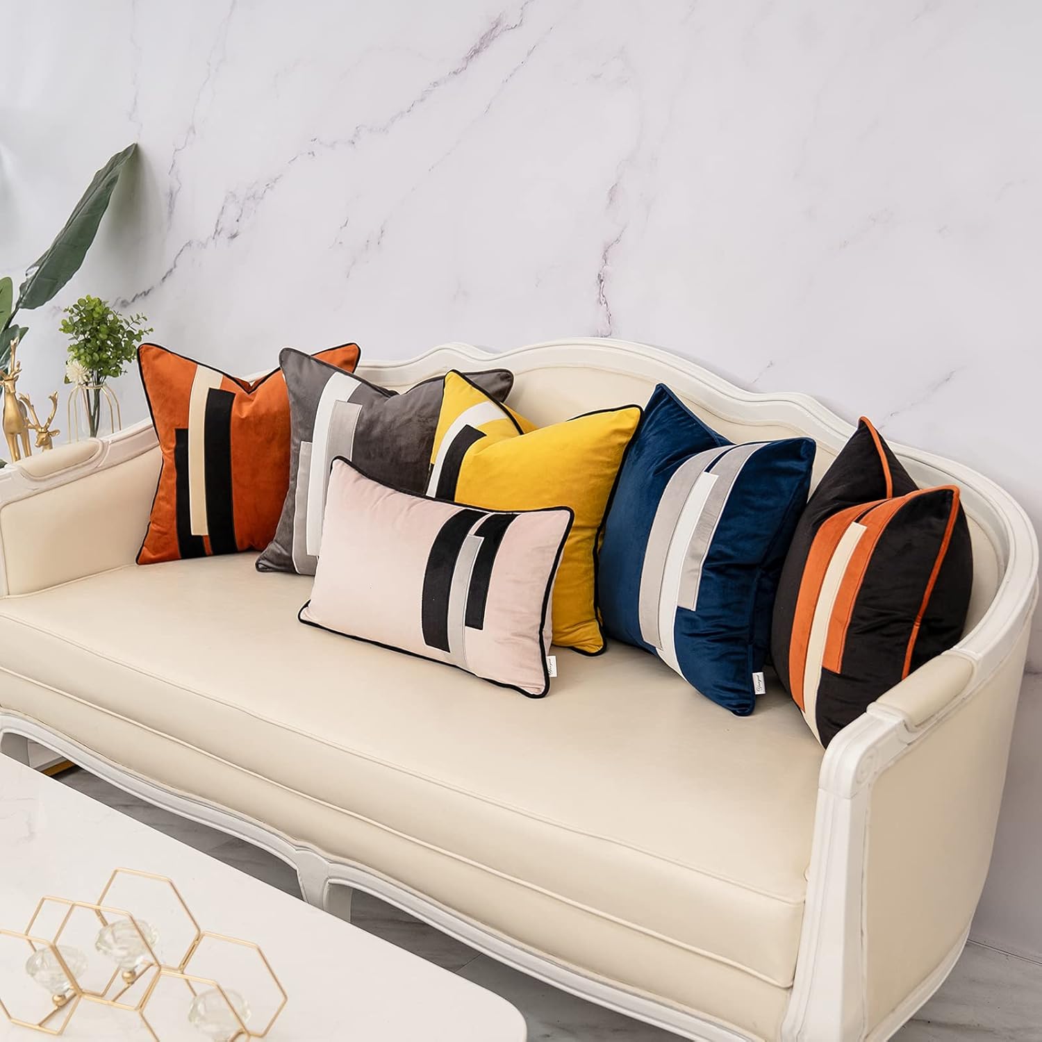 Yangest Funda de almohada decorativa de terciopelo gris oscuro, funda de cojín moderna de 20 x 20 pulgadas para sofá, dormitorio, sala de estar,
