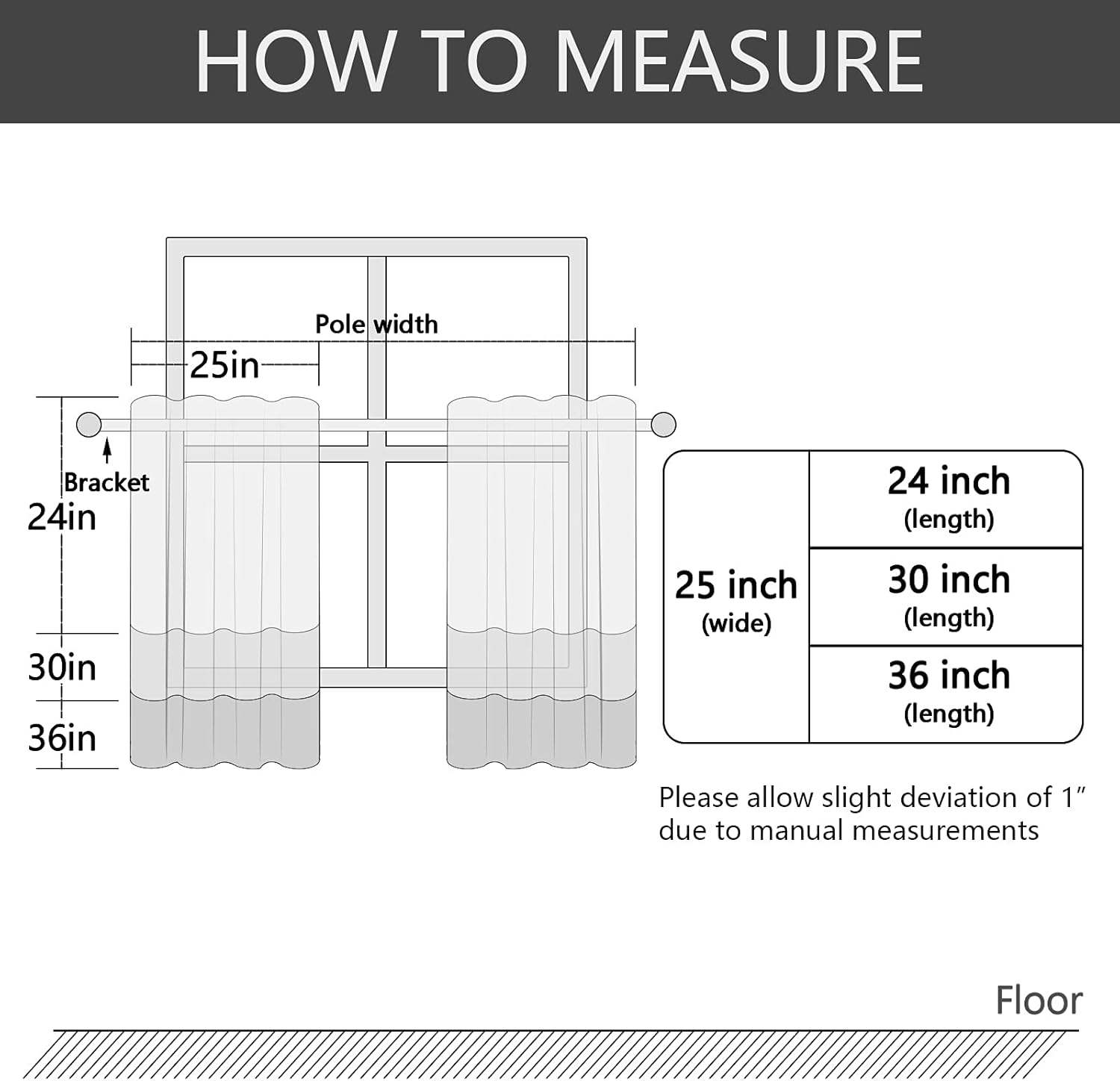 MRTREES – Cortinas de gasa pequeñas y translúcidas con filtrado de luz y bolsillo para cortinero, 2 paneles para media ventana