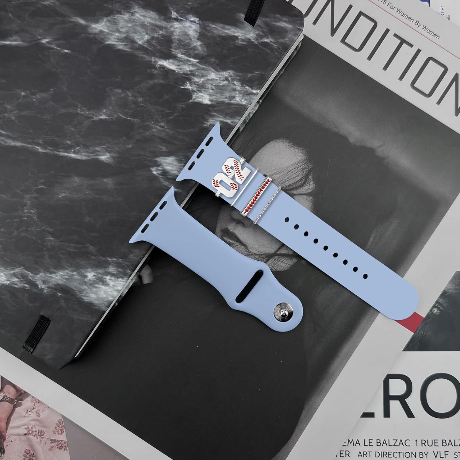 Dijes de reloj de béisbol con números para niños de 00 a 30 atletas de números decorativos compatibles con accesorios de Apple Watch de 1.772 in,
