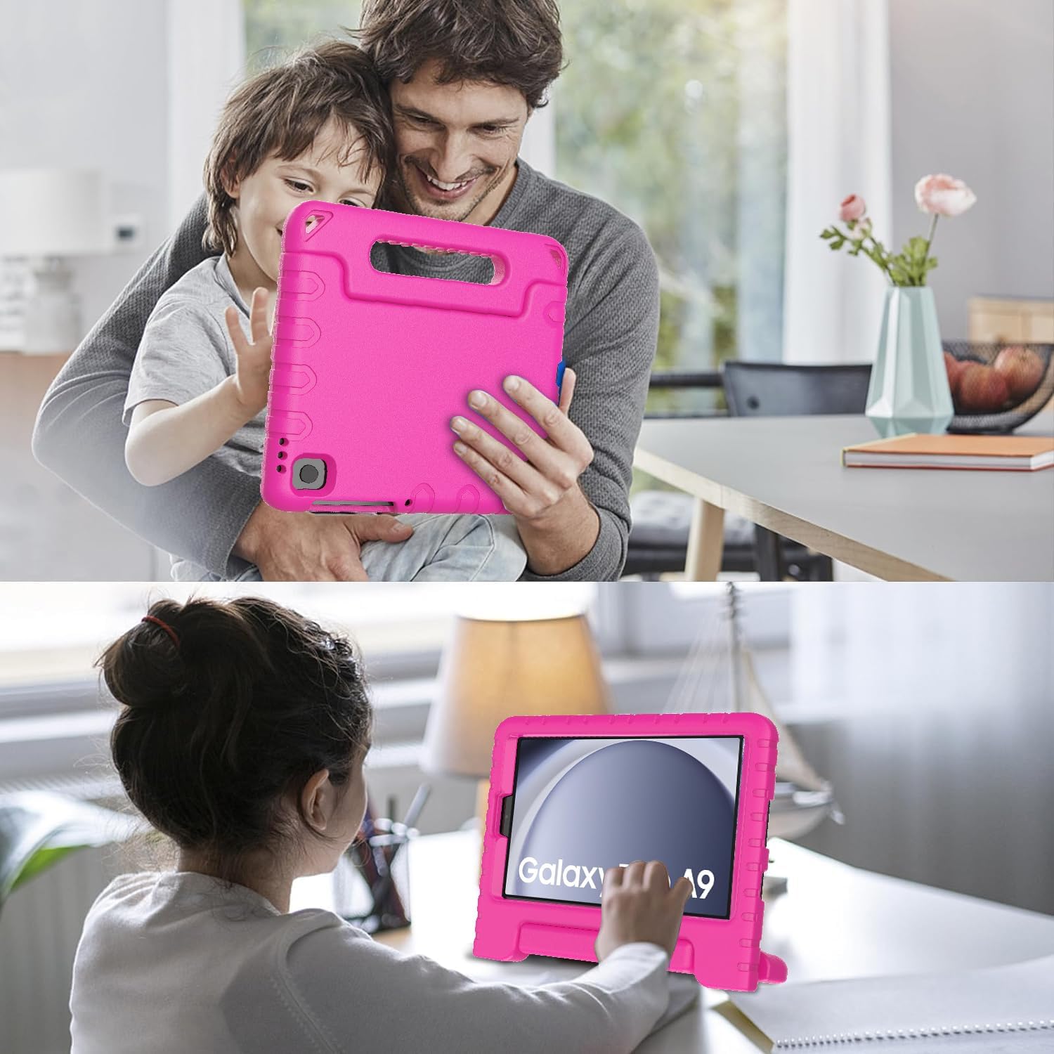BMOUO Funda para niños para Samsung Galaxy Tab A9 de 8.7 pulgadas 2023 (SM-X110X115X117) y Galaxy Tab A7 Lite 2021, con protector de pantalla, a