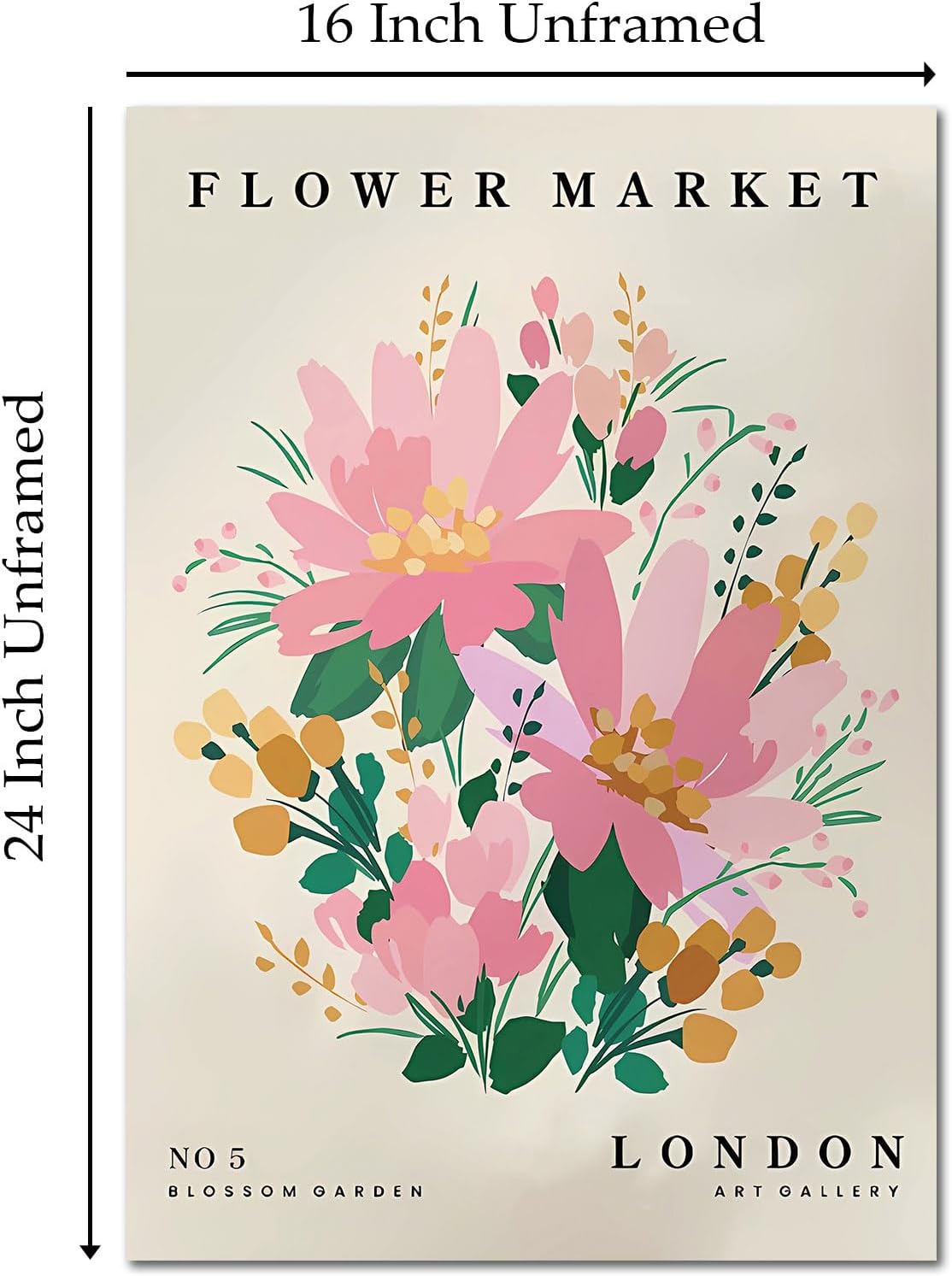 Lienzo decorativo para pared, diseño de flores rosas, impresiones florales estéticas, pósteres de color rosa Matisse, impresiones de pared pastel