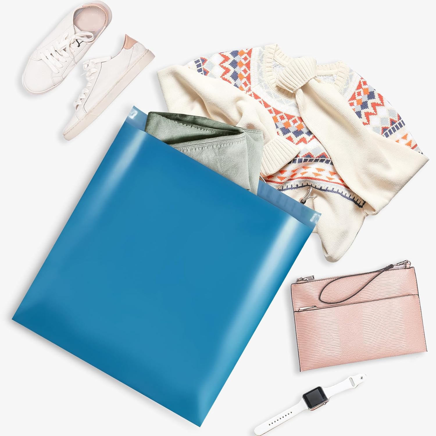 Metronic Sobres de polietileno de 24 x 24 pulgadas, 100 unidades, bolsas de envío grandes para ropa, sobres de envío resistentes para pequeñas