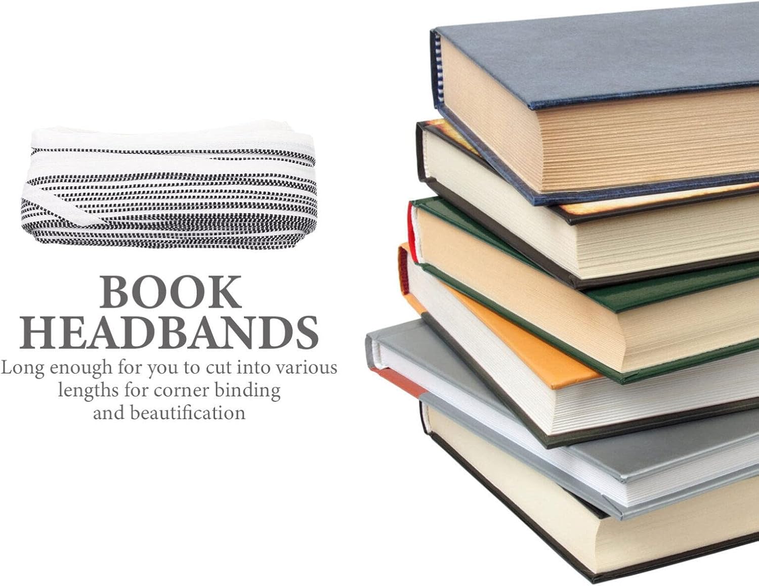 TEHAUX Diademas de encuadernación de libros, kit de encuadernación de libros de tapa dura para encuadernación de libros, decoración de álbumes, 1