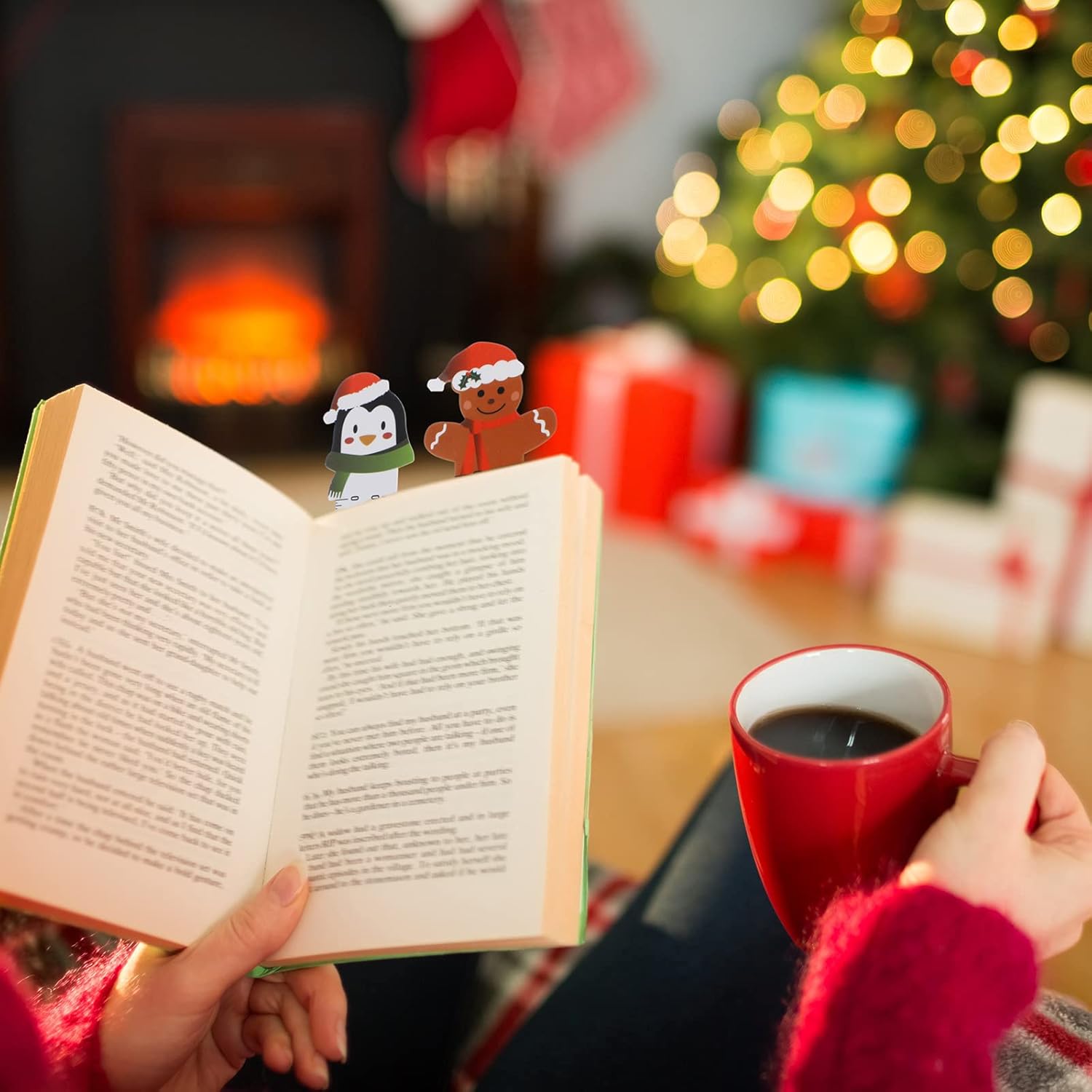 60 marcapáginas de Navidad para niños, marcapáginas de vacaciones, reglas, temática de Navidad, marcapáginas de personajes de muñeco de nieve, Papá