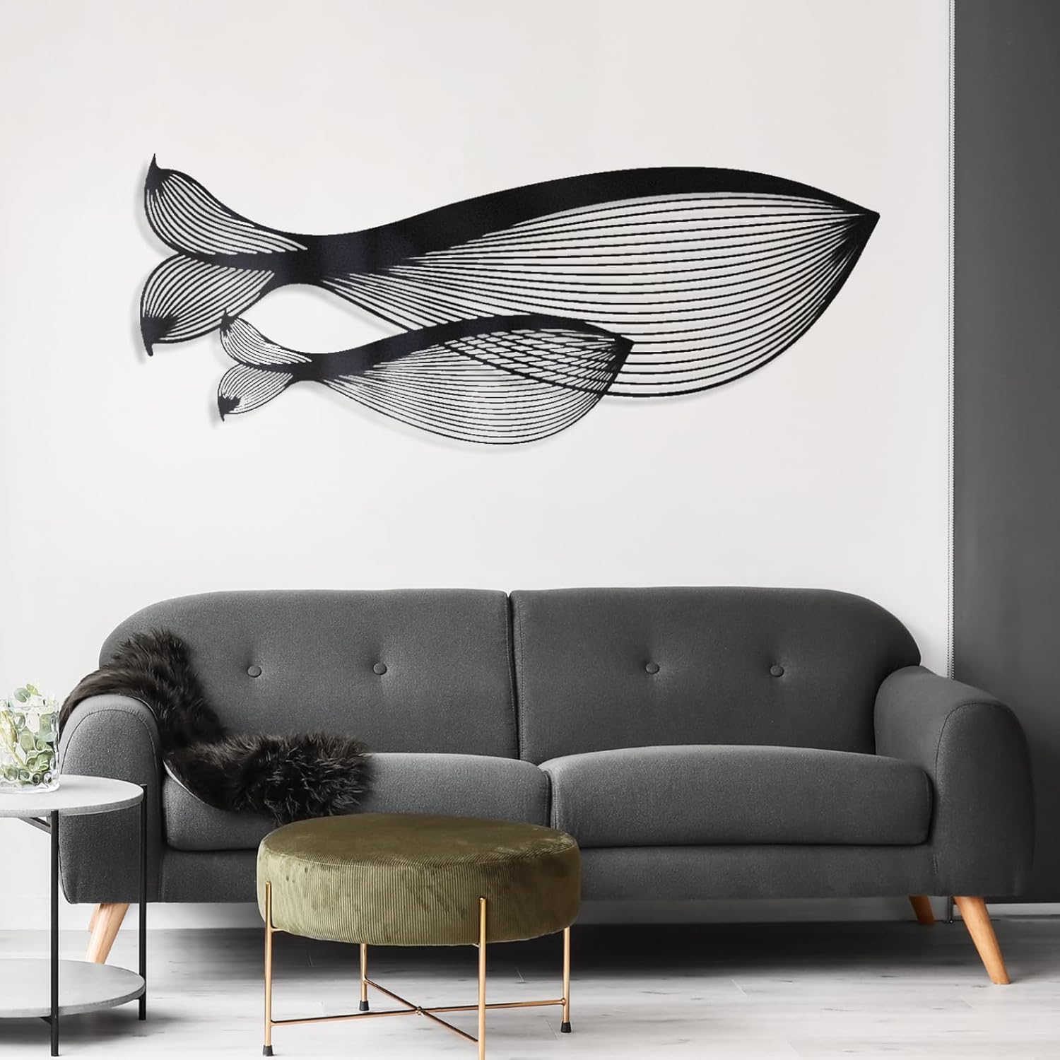 Arte de pared de metal de ballena azul, arte de ballena metálica, arte de línea de metal, arte de pared de metal costero, decoración náutica,