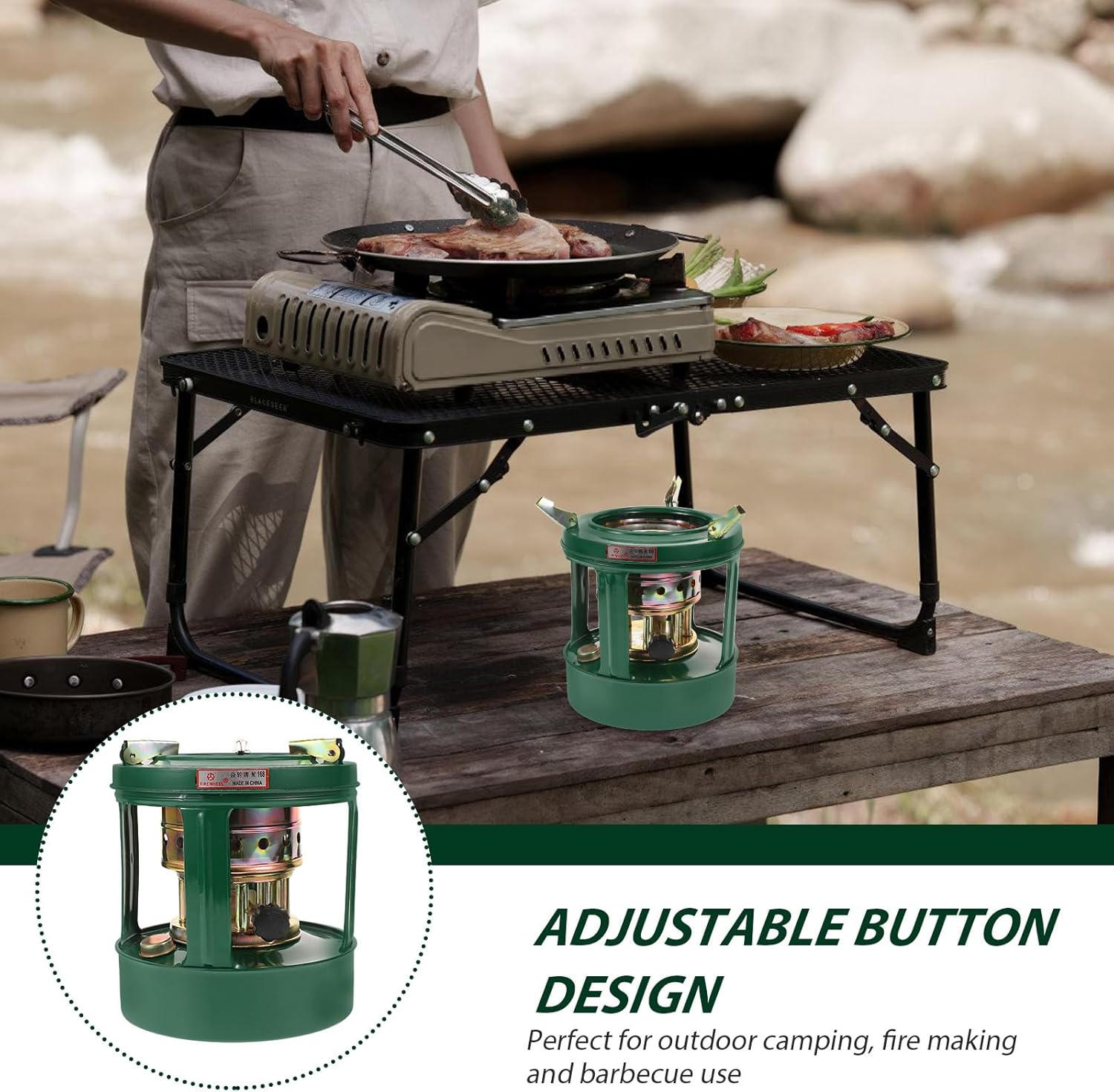 Calentador portátil para barbacoa Calentador al aire libre Mini calentador Calentadores interiores Bbq Estufa de queroseno Quemador de interior