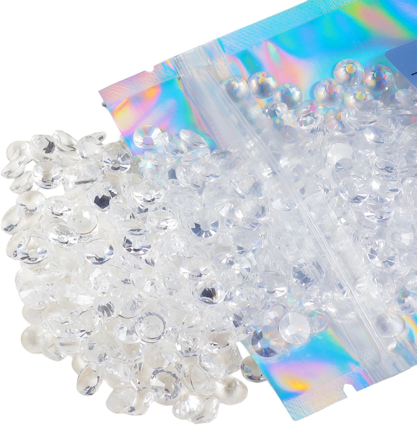 Genie Crystal ss30 – 576 diamantes de imitación de cristal transparente unfolid, 576 piezas de diamantes de imitación de 0.248 in con parte trasera