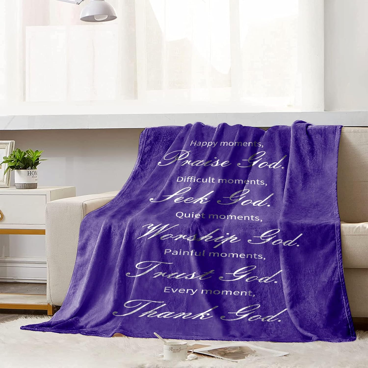 BOOPBEEP Regalos cristianos – Manta inspiradora con versículo de la Biblia, regalo religioso espiritual para mujeres, regalo de cumpleaños cristiano