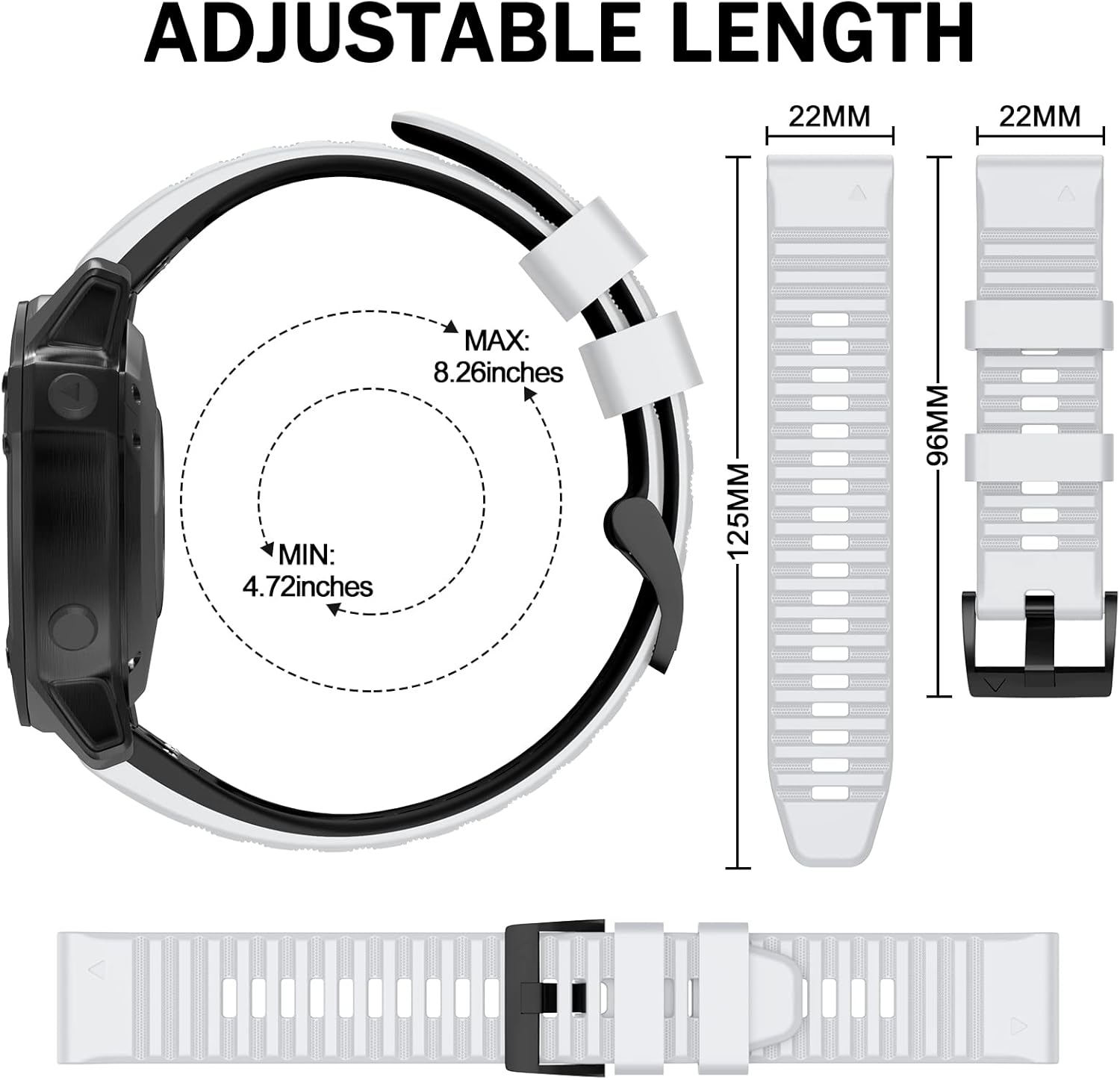 ISABAKE Compatible con Fenix 6 Watch Band para Fenix 6 ProFenix 5Fenix 5 PlusFenix 7Forerunner 935Forerunner 945Approach S60Quatix 5