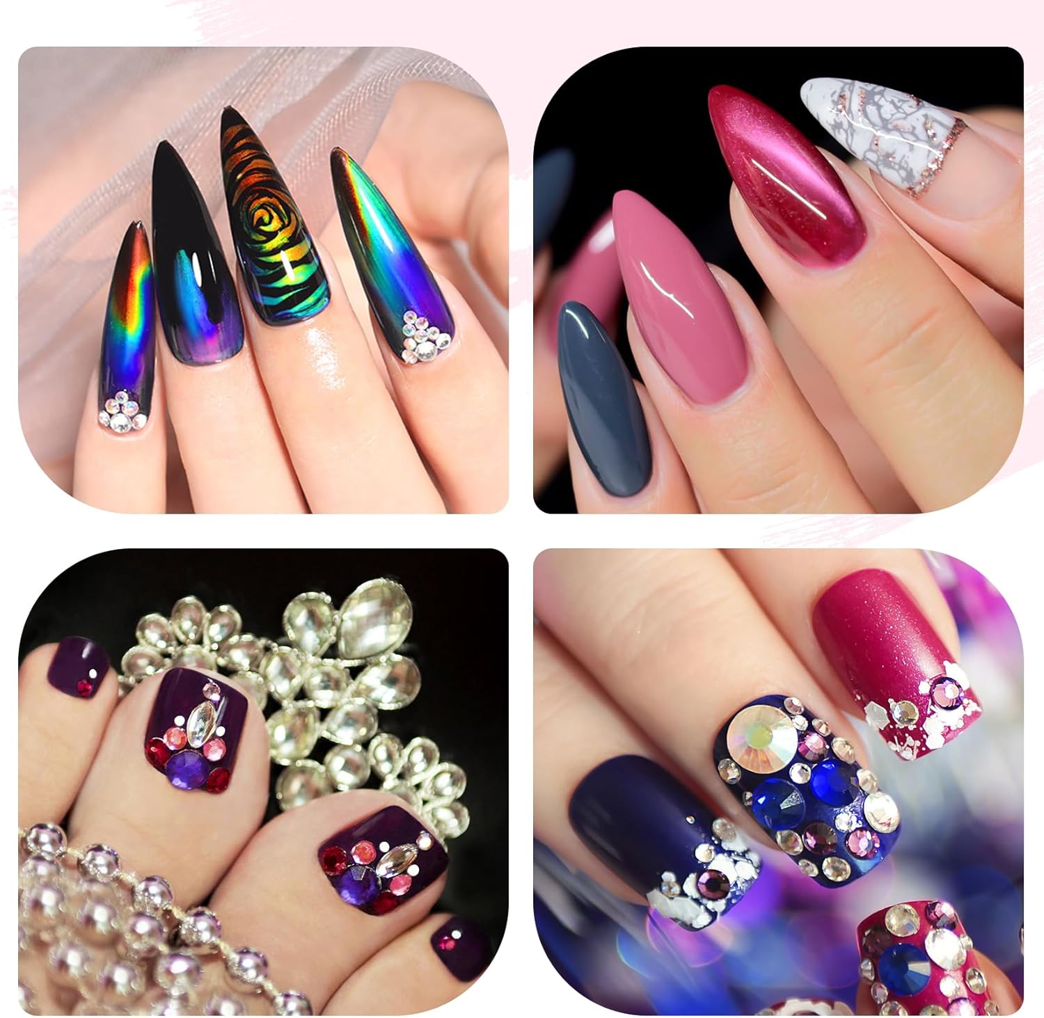 AORAEM Lámparas LED de uñas de 3 W, lámpara flexible de cuello de cisne, secado rápido, secado rápido, lámpara de secado de esmalte de gel, luz de